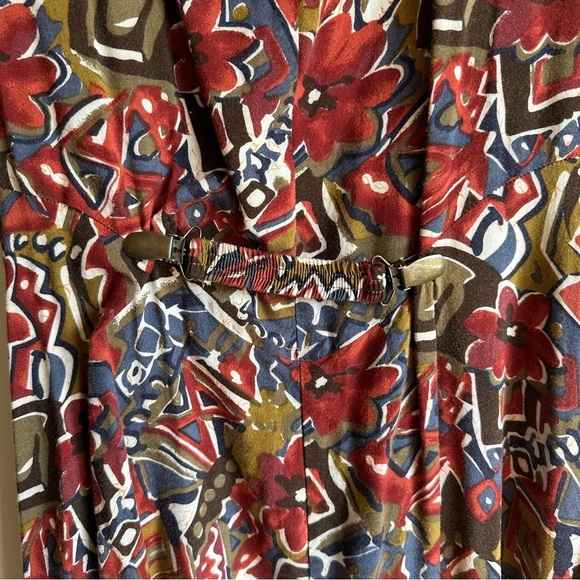 Vintage All That Jazz Print Scoop Neck Maxi Dress - Picture 8 of 12
